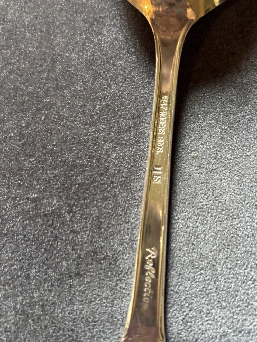 Vintage 1847 Rogers Bros. Reflection Silver-Plated Serving Spoon